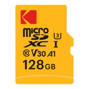 Xtra Edge Muse Gimbal Action Camera Bundle with 128GB MicroSD Card, Hard Carry Case and Screen Protector Film (2-Pack) - 4 Items