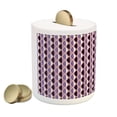 thumbnail image 2 of Abstract Piggy Bank, Vertical Wavy Lines in the Shades of Purple Curves and Colors Composition, Ceramic Coin Bank Money Box for Cash Saving, 3.6" X 3.2", Multicolor, by Ambesonne, 2 of 4