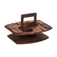 thumbnail image 2 of Oleegame 2PC Wooden Wine Rack Outdoor Portable Wine Rack Removable Fruit Table Wine Glass Rack Multi Layer Food Rack Brown, 2 of 9