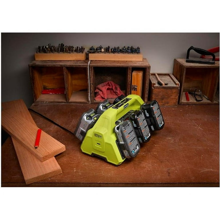 Ryobi P135 18V One 6 Port Lithium Ion Battery Supercharger 18V Batteries Not Included Charger Only