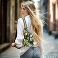 thumbnail image 5 of FORMRS Womens Crossbody Sling Bag Travel Daypack Shoulder Chest Backpack, White Flower Pattern, 5 of 7