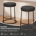 thumbnail image 5 of MultiHaven Backless Bar Stools Set of 3,24" Counter Height Barstools with Grey PU Upholstered Seat for Kitchen Island, 5 of 9