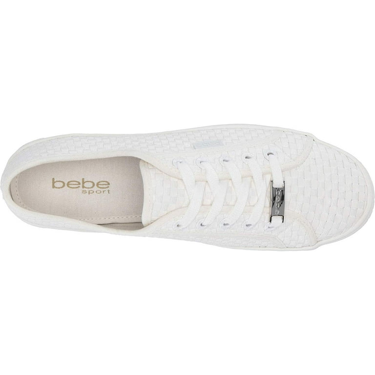 Bebe Womens dorey Leather Low Top Lace Up Fashion Sneakers Walmart