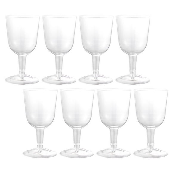 Dsseng 8 Pcs Plastic Wine Glass Dessert Cups Wine Glasses Plastic The Domestics Party Wine Cups Clear Plastic Wine Cups