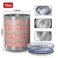 thumbnail image 3 of 12oz Tumblers Pink Christmas Tree Pattern Vacuum Insulated Stainless Steel Travel Tumbler Cups Mug with Lid and Straw for Beer,Coffee,Beverages with Cleaning Brush for Cold & Hot Drinks, 3 of 5