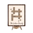thumbnail image 2 of Outdor Family Puzzle Sign Desktop Ornament Decorative Home Wooden Tabletop Display Craft, 2 of 5