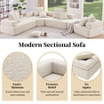 thumbnail image 2 of SWQQWEI156''Oversized Modular Couches, Luxury Boucle U Shaped Couch Sectional with Chaise, 2 of 9
