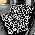 thumbnail image 3 of HUIACONG Stylish Cow Print Seat Covers for Cars for Women Full Set with Steering Wheel Cover Seat Belt Pads Center Console Cover Coasters Headrest Cover Keychain,14 Pcs,Washable & Universal Fit, 3 of 8