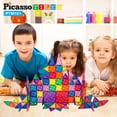 thumbnail image 4 of PicassoTiles 101PCS Mini Magnetic Tiles Diamond Set – Travel Size STEM Educational Building Kit for Kids Toddler, Creative Play & Pretend Learning 3+, 4 of 12