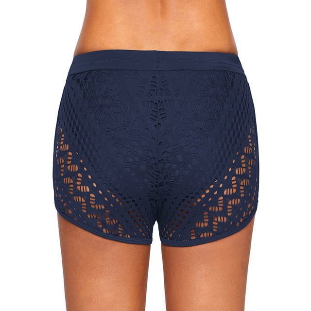 Soidarity Traje de baño Pantalones cortos Calzoncillos de baño Secado rápido Absorción de sudor Ahuecado Bañadores de playa Cintura alta Traje de Deportes acuáticos Azul S Soidarity OD020844-07B