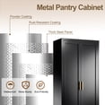 thumbnail image 2 of Metal Kitchen Pantry Cabinet, 71"Tall Cabinet with 2 Doors and 4 Adjustable Shelves, Pantry Cabinets for Kitchen Storage, Metal Storage Cabinet for Kitchen, Dining Room, Living Room and Bathroom-Bla, 2 of 10