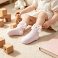thumbnail image 2 of Miaouyo Toddler Baby Girl Crew Socks Soft Breathable Lace Ruffle Bow Princess Socks, 2 of 8