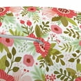 thumbnail image 3 of Floral Pouf Cover with Zipper, Illustration of Continuous Romantic Pattern with Spring Flowers, Soft Decorative Fabric Unstuffed Case, 30" W X 17.3" L, Multicolor, by Ambesonne, 3 of 5