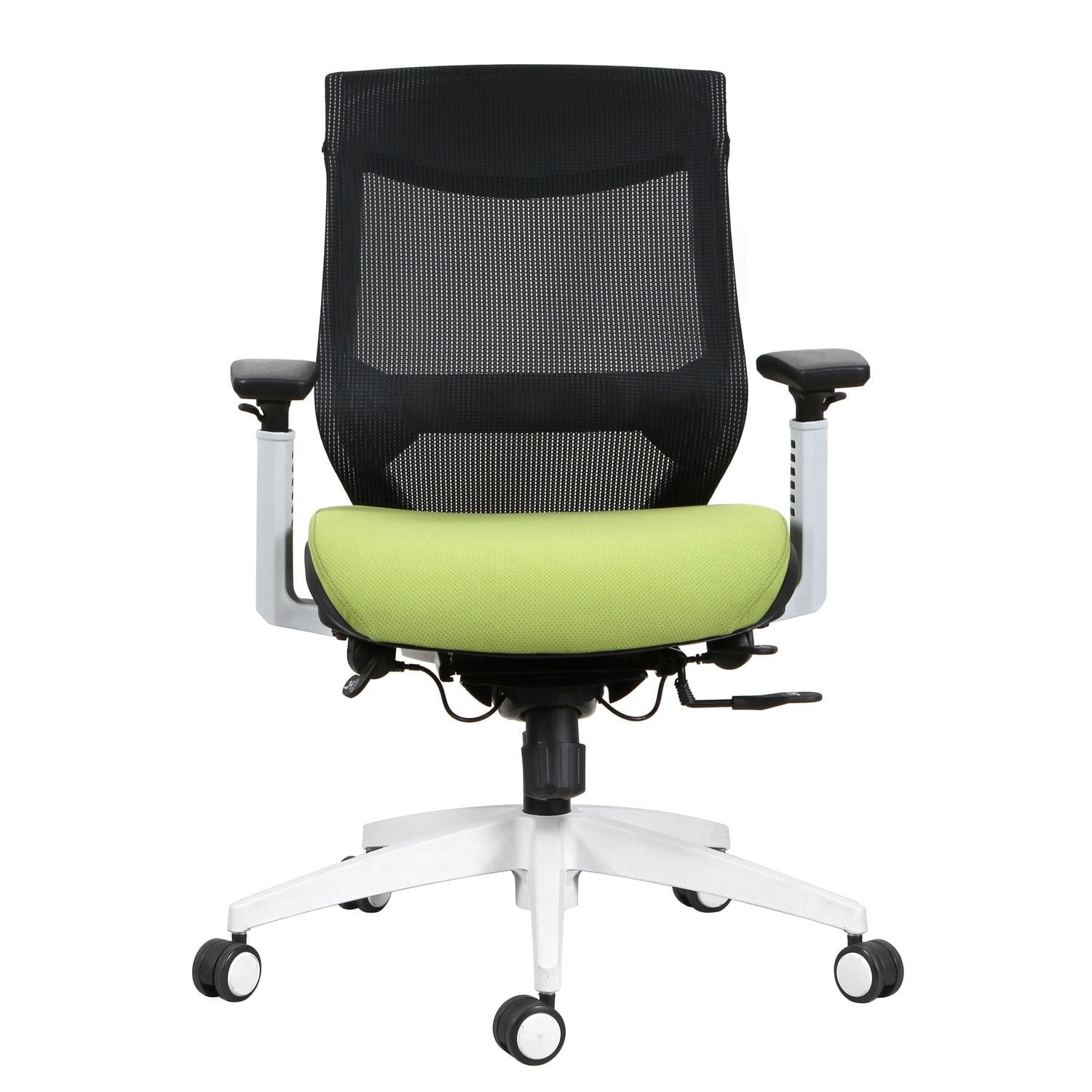 Chaise de bureau à dossier moyen en maille TygerClaw et siège en tissu