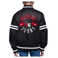 thumbnail image 2 of Youth-Starter  Black Philadelphia 76ers Printed Logo Varsity Satin Full-Snap Jacket, 2 of 2