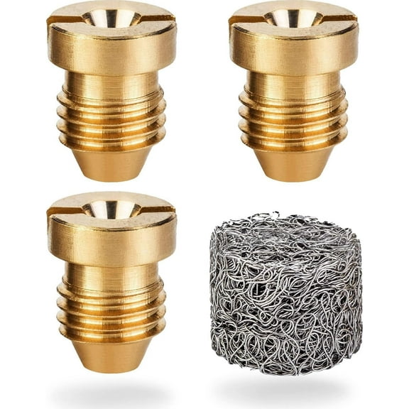 1.1 mm Orifice for Foam Cannon and Foam Maker (4 Pack), Universal Foam Cannon Orifice 1.1mm for Snow Foam Lance Blaster, Brass Foam Cannon Tip for Pressure Washer Foam Cannon Parts, 3000 PSI