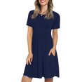 thumbnail image 3 of JuneFish Women's Summer Short Sleeve Casual Dresses Beach Flowy Sundresses with Pockets, 3 of 7