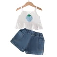 thumbnail image 4 of Cute Flower 2Pcs Summer Outfits Set for Toddler Girls – Short Sleeve T-Shirt + Pants (Gift Idea) Summer 2Pcs Gift Outfits Set Girls Summer Set 2-7 Years,5-6 Years, 4 of 8