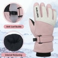 thumbnail image 6 of AOWOO Kids Winter Gloves, Kids Cold Weather Insulated Outdoor Snow Ski Gloves for Snowboarding, Sledding, Waterproof Winter Warm Gloves for Boys Girls 7-10 Years Old, 6 of 8