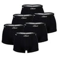 thumbnail image 1 of s.Oliver Calzoncillos para hombre, paquete de 6 - Trunks, Hipsters, Algodón Stretch Negro XXL, 1 of 1