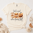 thumbnail image 4 of Just a Girl Who Loves Fall Shirt, Cozy Autumn Pumpkin Coffee Comfort Colors Unisex Graphic Tee - Ivory, 2XL, 4 of 4