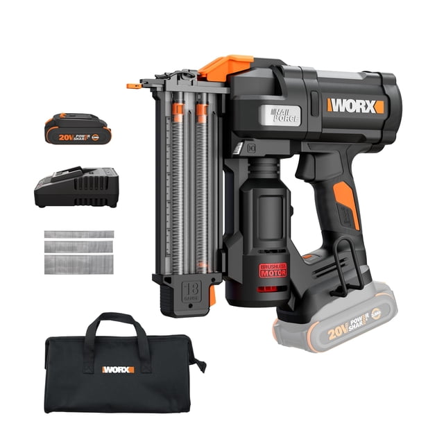 Clavadora Brad WORX Inalámbrica 20V 18 ga Motor Brushless