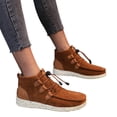 thumbnail image 5 of Women's Casual Winter Warm Walking Shoes, Round Toe Lace Up Fleece Lined Cotton Boots Design with Cushion Sole, Cozy Sneakers for Cold Weather Daily Wear, 5 of 5