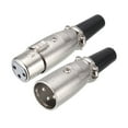 thumbnail image 1 of Conector XLR macho / hembra de 3 pines para micrófono, enchufe de cable micrófono, conector de socket de audio, 1 par, 1 of 4