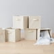 thumbnail image 4 of Organizador de cubos de almacenamiento de tela plegable con asas, beige - Paquete de 6 JAMW Sencillez, 4 of 4