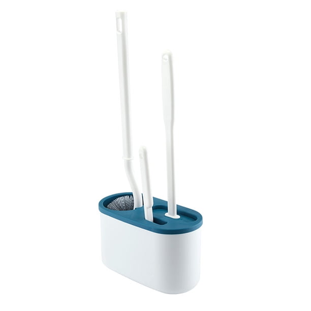 Soporte Para Escobilla De Baño, Escobilla De Baño Montada En La Pared Con Cepillo De Silicona, Juego De Escobilla Para Rincones Para Baño