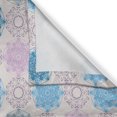 thumbnail image 3 of Ambesonne Vintage Kitchen Curtains, Geometric Floral Motifs Art, 55"x39", Deep Sky Blue and Lilac, 3 of 3