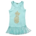 thumbnail image 1 of Gupgi Robe Princesse à Franges Imprimé Fruit Ananas Sans Manches Col Ras du Cou Jupe, 1 of 5