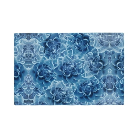 

Table Placemats Set of 6 - Vintage Floral 12x18 In Faux Linen Double Heat Resistant Place Mats Cloth Indoor/Outdoor Placemats Washable Table Mats for Dining Kitchen Party