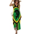 thumbnail image 2 of A Trojan Uk Flag in The Colors of Jamaica Dress Summer Street Style Bohemia Long Dresses Female Sleeveless Printed Maxi Dress, 2 of 9