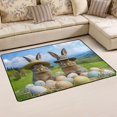 thumbnail image 6 of Ryvnso Cute Esater Bunny and Eggs Area Floor Mats Large Nursery Rugs Non-Slip Carpets Doormat 36" x 24", 6 of 7