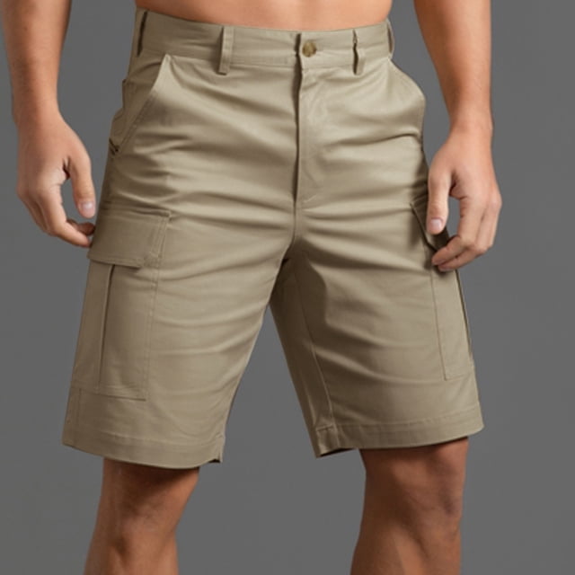 toraway Mens Summer Solid Color Pants Pocket Drawstring Loose Muti Pockets Casual Sports Running Straight Shorts Beach Pants L