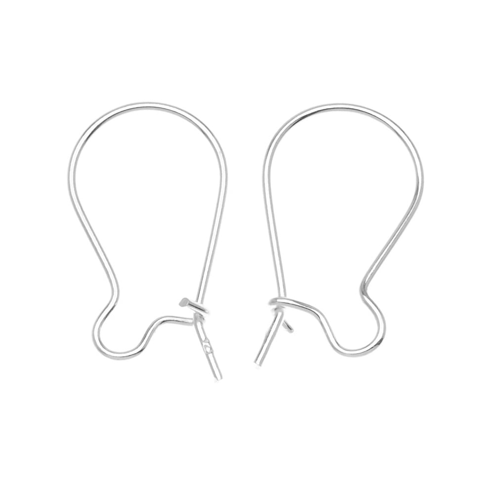 Pair of 5 BeadaholiqueCA Earring Hooks Ear Wires with Bali Style Teardrop Detail Antiqued Silver