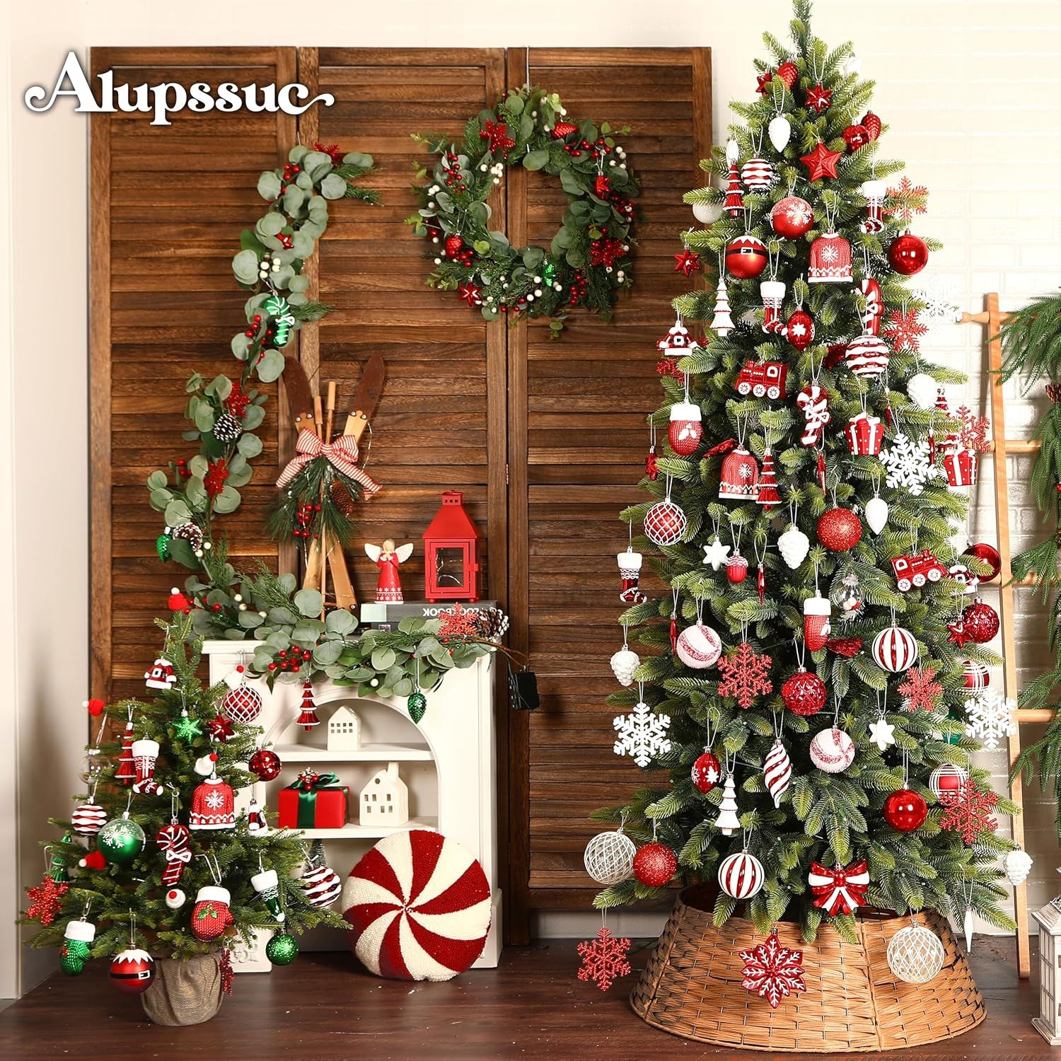 85ct Christmas Balls Ornaments Set, Colorful Shatterproof Plastic Christmas Tree Ornaments, Xmas Decorative Baubles for Christmas Tree Decorations with Hanging Strings
