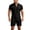 gym wear sets men*Black, variant on Eryao Men Cruise Outfits Sets Two Piece Short Sleeve V Neck Shirts and Elastic Waist Shorts with Pockets Summer Beach Loungewear,Black,XXL