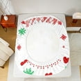 thumbnail image 5 of Feelyou Merry Christmas Bed Sheets, Gingerbread Man King Sheets, Green Red Snowflake Sheet Set, Luxury Bedroom Decor,4-Piece, 5 of 7