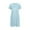 Sky Blue, variant on Wensltd Women's Plus Size Short Sleepshirts Round Neck Lightweight Relaxed Fit Trendy Valentine's Day Summer Sleep Dress