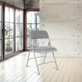 thumbnail image 7 of Hampden Furnishings Bernadine Collection Fabric Padded Premium Folding Chair, Grey, 4 Pack, 7 of 7