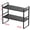 2 Packs/Black, variant on Expandable Stackable Spice Rack Cabinet Shelf Organizer in Cabinets Shelves Kitchen Cupboard Organization Stack up Racks Pantry Countertop Storage (Gray, Large 2 Packs)