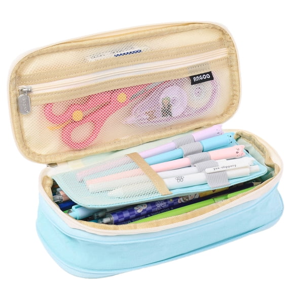 CCOCC Pencil Case,Trendy Macaron Color Pencil Box,Smart ZiPPer Pouch for Efficient Space Management,Versatile Double-Layered Pencil Pouches