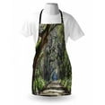 thumbnail image 3 of Nature Apron Road in the Forest with Trees Botany South Carolina National Park Eco Picture, Unisex Kitchen Bib Apron with Adjustable Neck for Cooking Baking Gardening, Fern Green Umber, by Ambesonne, 3 of 3