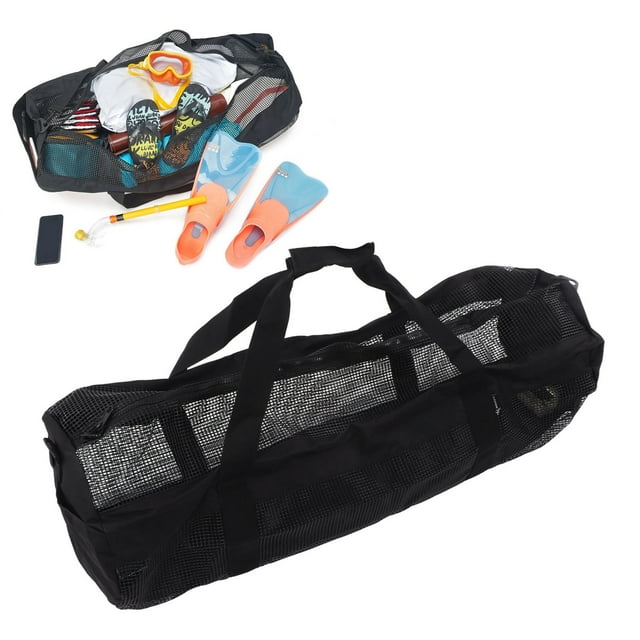Sac de Plongée en Filet, Sac de Plongée en Maille Grande Capacité Respirant avec Fermeture Éclair Résistant aux Déchirures pour Voyage
