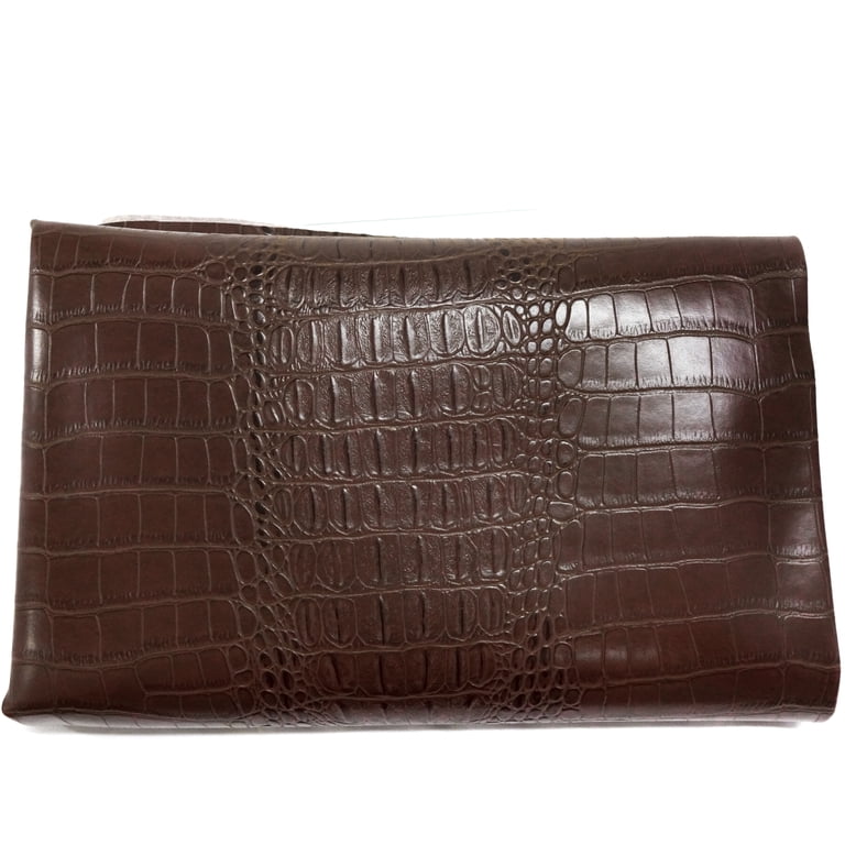 Size small faux crocodile leather color brown print women’s s-l400.jpg main image 2