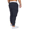 thumbnail image 4 of uikmnh Mens Sweatpants Mens Cotton Casual Pants Solid Color Comfortable Drawstring Pocket Color Matching Design Overalls Pants Pants Casual Pants Size:M, 4 of 9