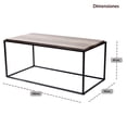 thumbnail image 3 of Mesa de Centro Moderna Industrial 100×50×47 cm | Estructura Metálica y Cubierta MDF Color Nogal – EKE, 3 of 7