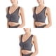 thumbnail image 5 of Guardurnaity 3 pack/lot Support Bra - Transpirable para máxima comodidad Cómodo Nylon Seamless Bras Top Fitness Sports Bra gris M gris METRO 2Conjunto, 5 of 6